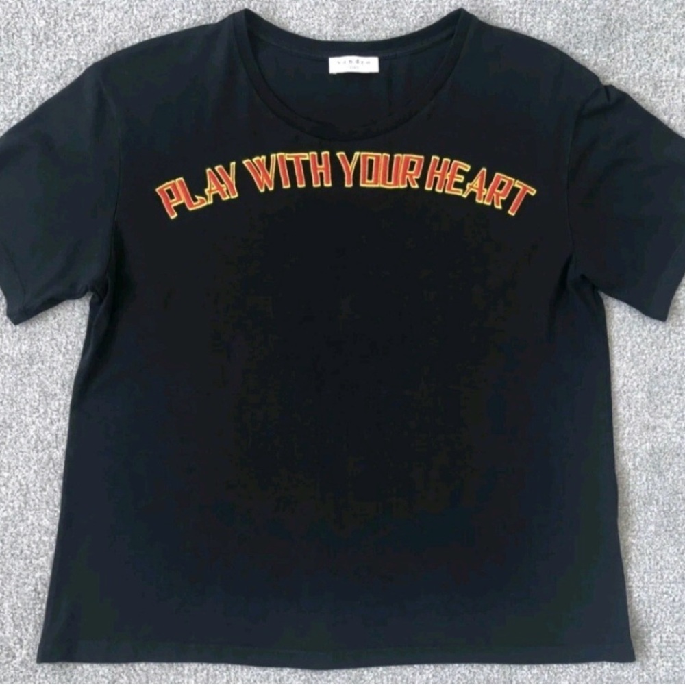 Sandro Black Tee size small